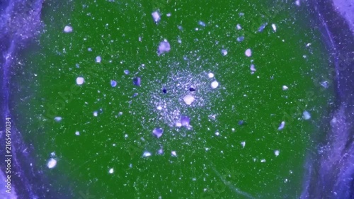 Glowing Purple Energy Vortex Swirling on Green Screen Background