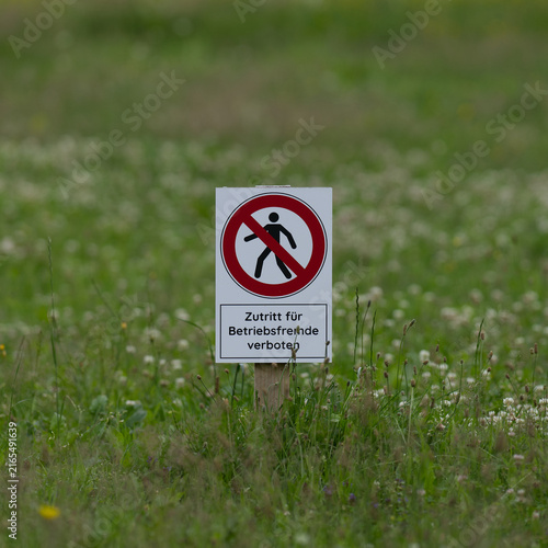 Betreten verboten Schild