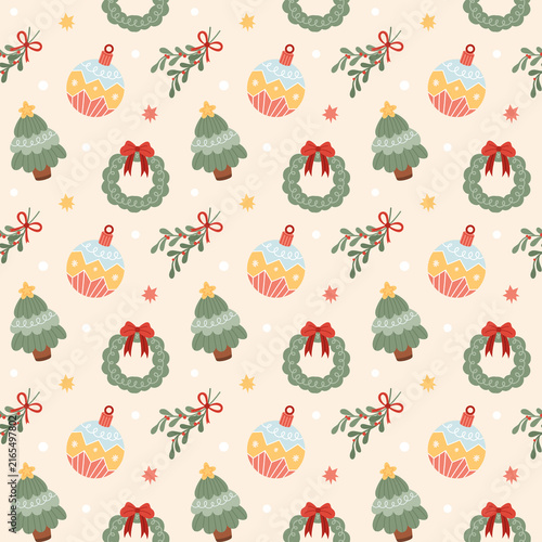 cute christmas seamless pattern background