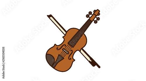 Violin icon set illustration