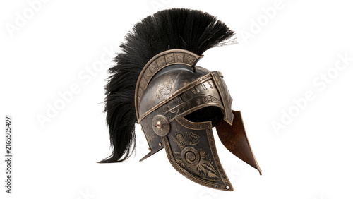 Foto A traditional historical ancient Roman soldier helmet isolated on transparent background