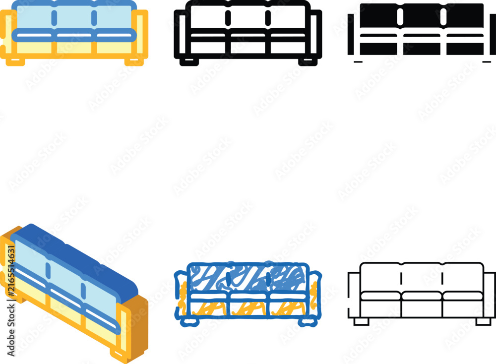 Fototapeta premium outdoor sofa outdoor furniture color icon vector. outdoor sofa outdoor furniture sign. isolated symbol illustration clean