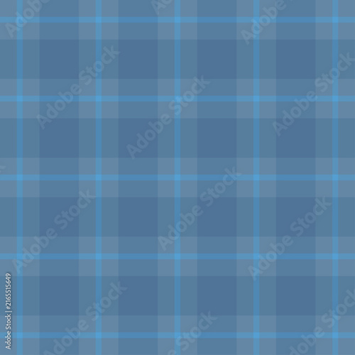 Steel blue and denim pastel plaid tartan seamless pattern. Flat geometric checkered vector background. Classic elegant masculine gingham grid design for business shirts, menswear and packaging.