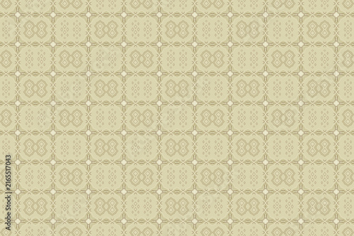 Seamless geometric pattern. Artistic checkered pattern. Vector illustration. Abstract light brown background.