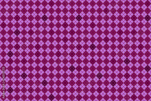 Seamless floral geometric pattern. Vector illustration. Abstract dark red background combined with purple.
