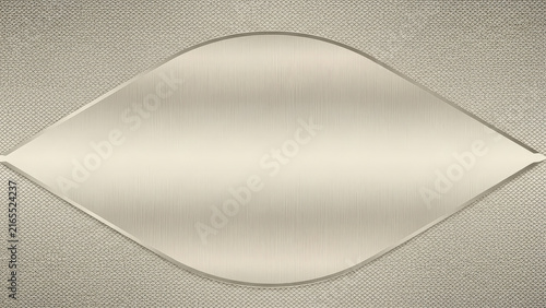 A smooth, symmetrical, beige, elongated, oval shape with a subtle gradient.