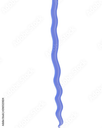 Fotografie Tornado, vortex on a white background, wavy blue line on a white background, pai