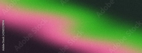 Vibrant green pink black gradient abstract background with grainy with black hues distressed colorful pattern effect design noise grain texture