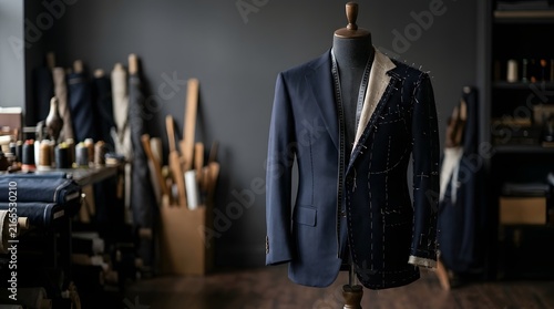 Tailoring Masterclass, Custom Suit, Tailor Shop, Photography, Studio, Close-Up, Fashion Design