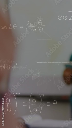 Animation of mathematical equations over schoolchildren learning