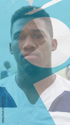 Animation of statistics and data processing over rugby player