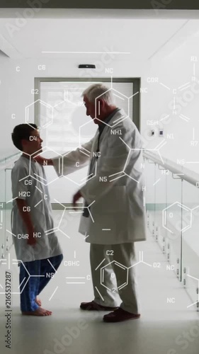Animation of scientific data processing over diverse doctor and patient in hospital