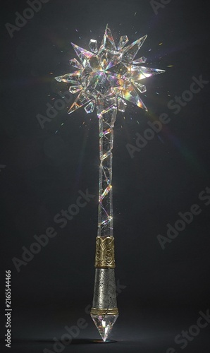 Shattered Prism Celestial Glass Scepter Mythical Sacred Treasure Concept Art｜砕けた虹彩の天廟笏