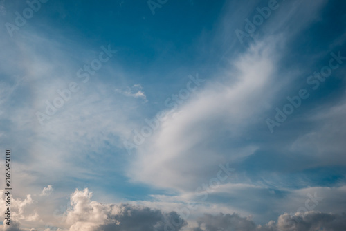 Canvas Print Beautiful pattern of clouds in the sky.