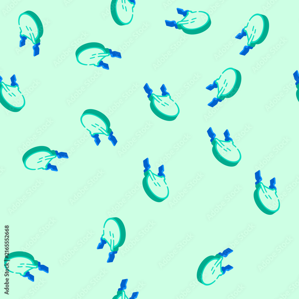 Fototapeta premium varistor electronic component isometric seamless pattern. varistor electronic component sign illustration