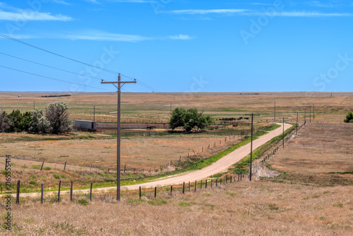 Foto Remote country road within the great plains