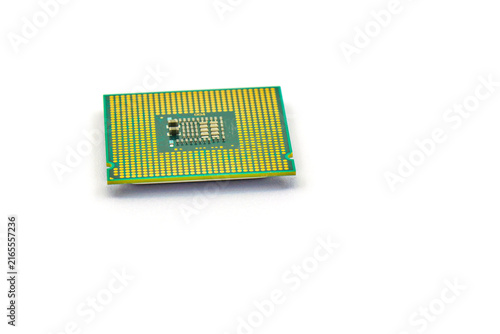 Obraz na płótnie CPU for a computer on a white background.