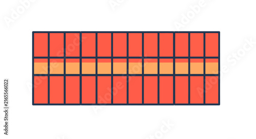 Bright Orange and White Checkered Pattern Grid Design.
