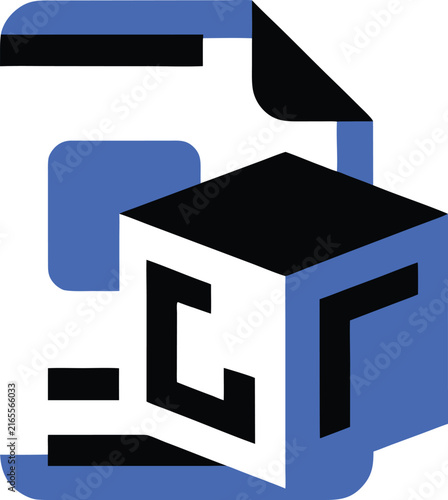 vector illustration of a blue folder icon