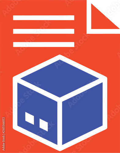 vector illustration of a blue cube