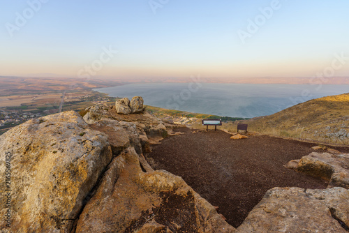 Sea of Galilee sunset, from Mount Arbel