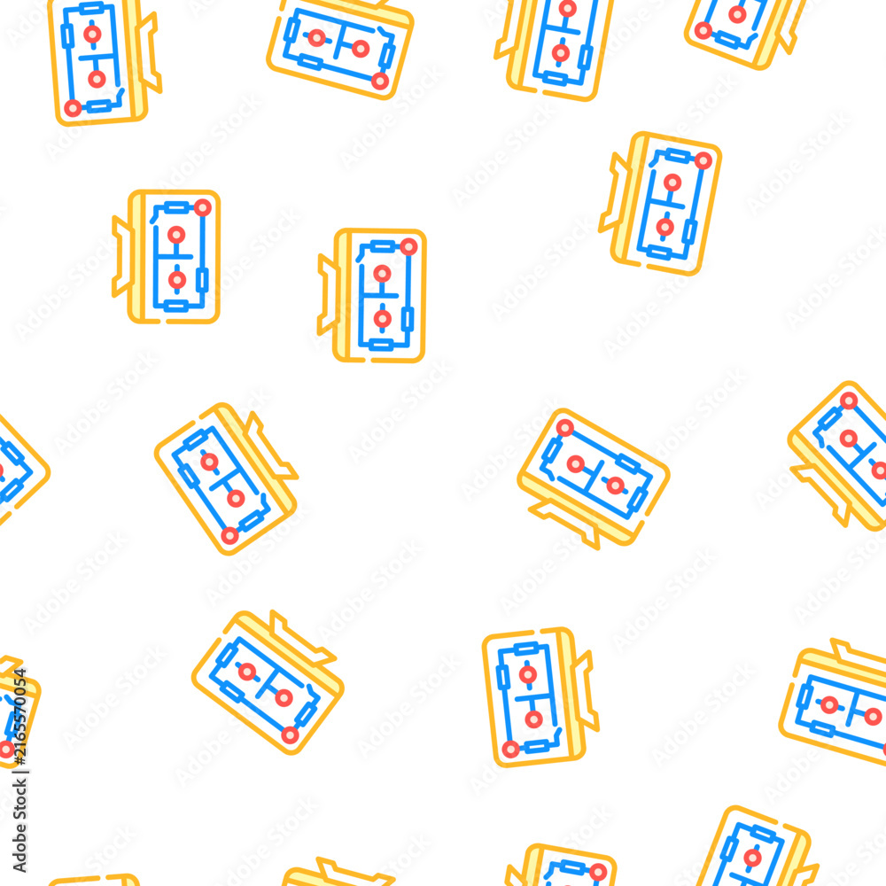 Fototapeta premium house control, smart home computer screen vector seamless pattern house control, smart home computer screen sign illustration