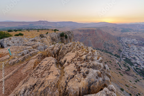 Sunset view of Mount Arbel National Park