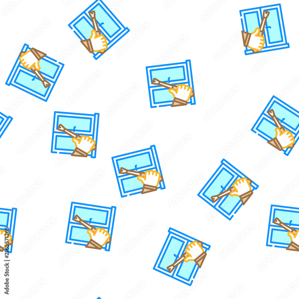 Fototapeta premium window frame repair vector seamless pattern window frame repair sign illustration