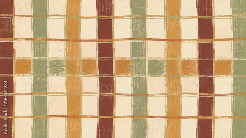 Textured abstract plaid pattern in muted earth tones