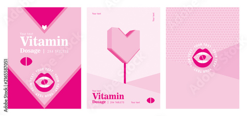 modern design template for infographic, pink-themed men’s vitality pill poster design in modern clean flat vector style Illustrator Artwork