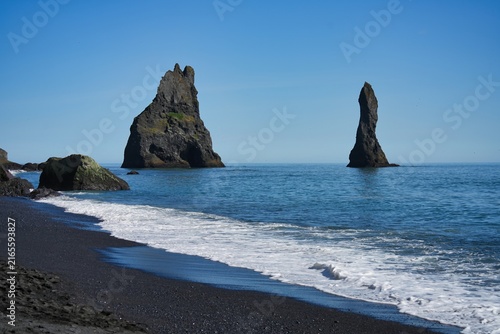 Konstfotografi Reynisfjara is a popular black sand beach in southern Iceland near the town of Vík í Mýrdal