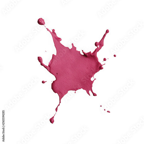 Magenta watercolor paint splash spreading outward