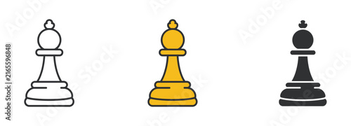 Принти на полотні Chess piece icon symbol vector illustration isolated on white background