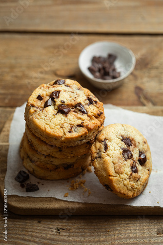 délicieux cookies fait maison aux pépites de chocolat