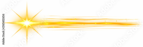 Golden Stars on White Background with Abstract Golden Waves and Glowing Decorative Lines for Festive Wallpaper, Bright Holiday Design and Elegant Vector Backdrop