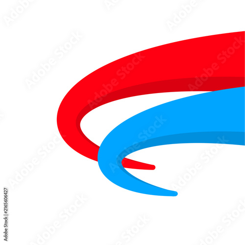 Red and Blue Abstract Wave