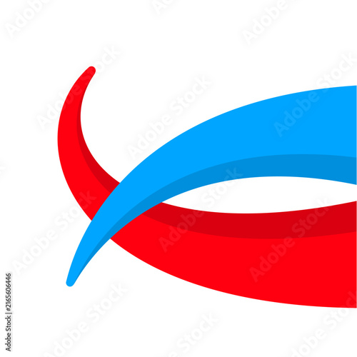 Red and Blue Abstract Wave