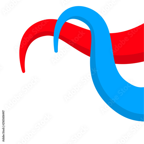 Red and Blue Abstract Wave