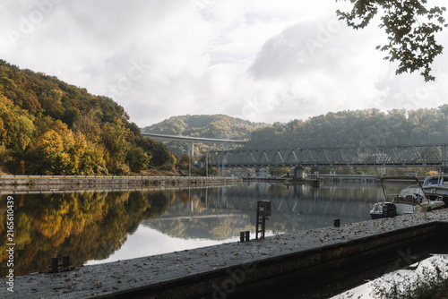 Canvas Print Brücke über die Maas in der Nähe von Dinant