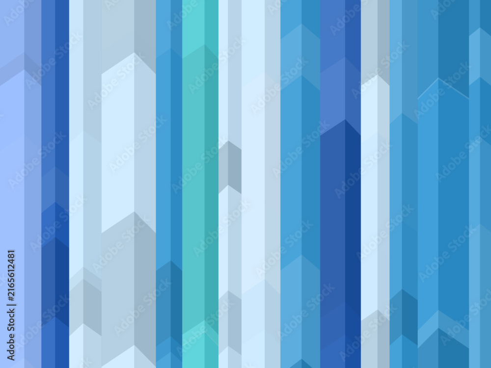 Fototapeta premium Cool Blue Crystal Column Facets Modern Pattern