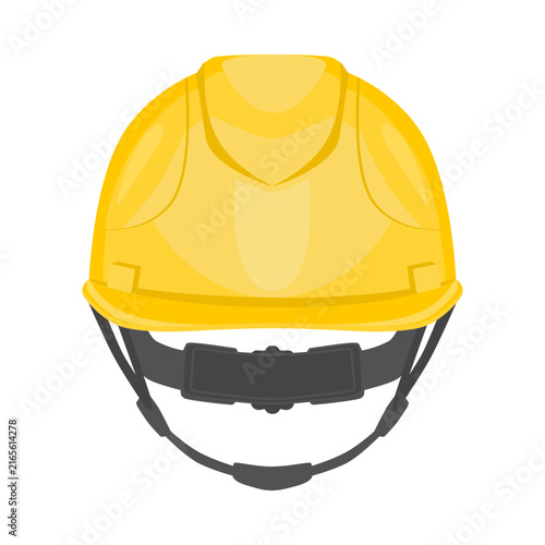 Yellow Construction Hard Hat Safety Helmet Vector Illustration