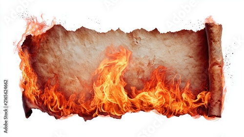 Fiery scroll reveals secrets through destructive power
