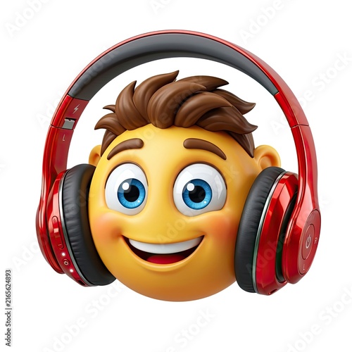 Collection of cute 3D emoji characters with expressive kawaii faces and glossy texture, gen by AI