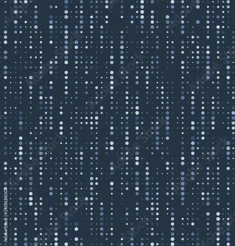 Abstract Vertical Dotted Lines Seamless Pattern, Charcoal Blue Digital Tech Texture