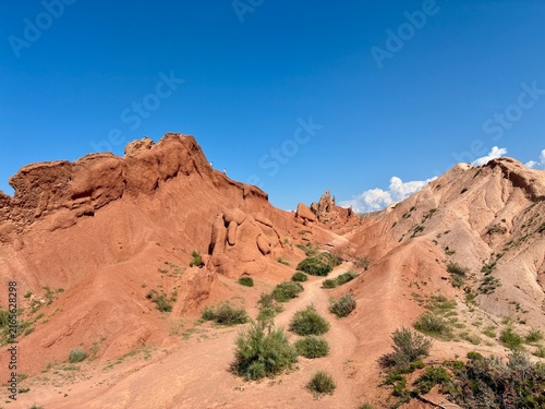 Breathtaking scenery of Fairy Tale valley (Dolina Skazok) in Issyk Kul area of Kyrgyzstan