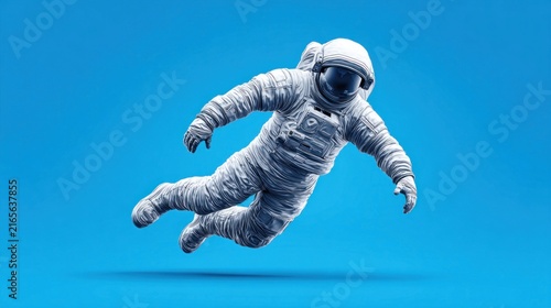 Astronaut floating in cosmic expanse