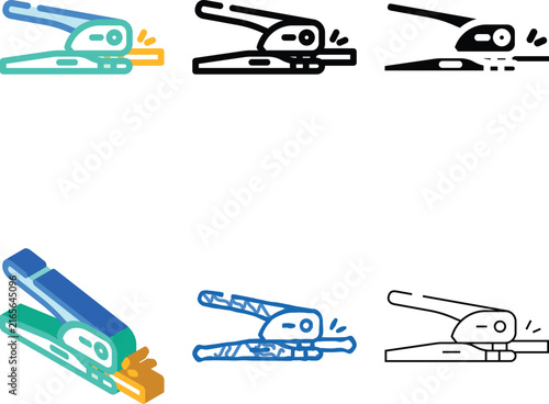 фотографія hole puncher stationery equipment color icon vector
