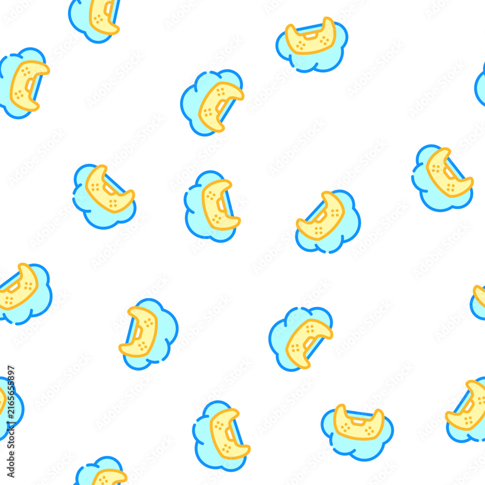 Fototapeta premium game safe cloud vector seamless pattern game safe cloud sign illustration