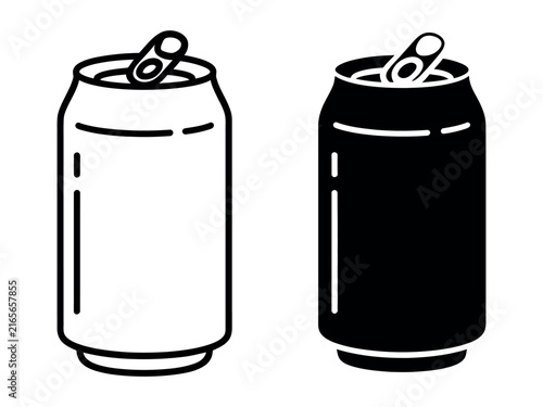 Soda can icon minimal logo collection
