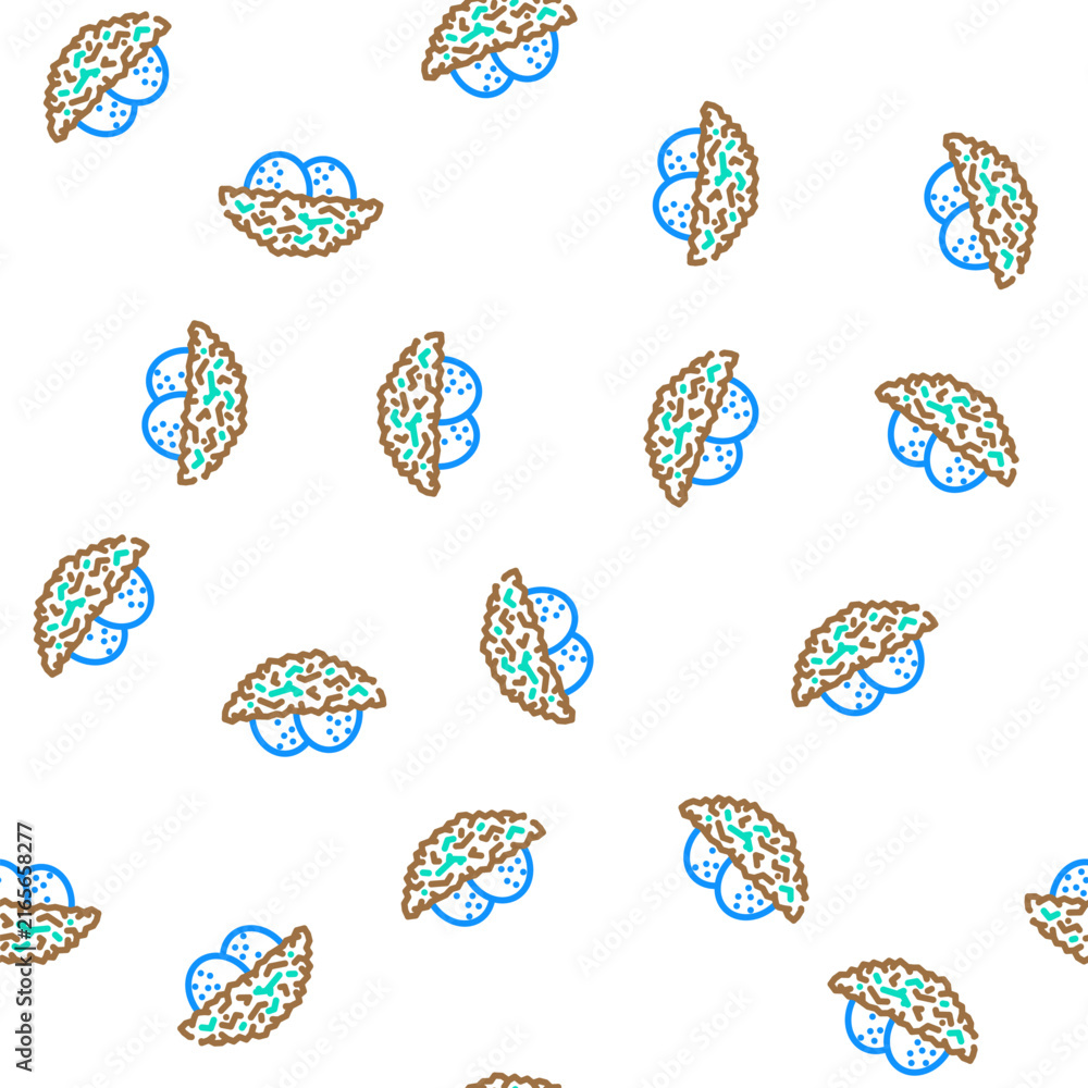 Naklejka premium nest with bird eggs vector seamless pattern nest with bird eggs sign illustration